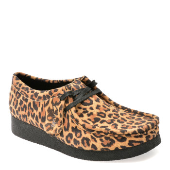 Mocasini CLARKS maro, WALLABEE EVO SH, din piele intoarsa