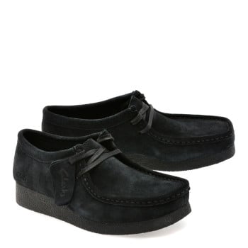 Mocasini CLARKS negri, WALLABEE EVO SH, din piele intoarsa
