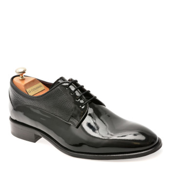 Pantofi elegante LE COLONEL negri, 49829, din piele naturala lacuita