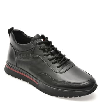 Ghete OTTER negre, LTK03, din piele naturala