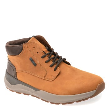 Ghete RIEKER maro, 6001, din piele naturala