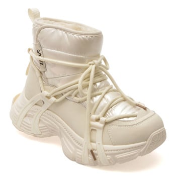 Ghete GRYXX albe, 25810, din material textil