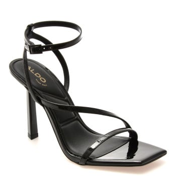 Sandale eleganti ALDO negre, SCINTILLA 001, din piele ecologica lacuita