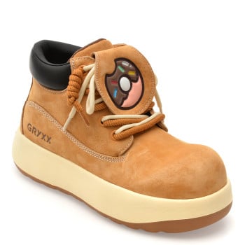 Ghete GRYXX maro, BC2536, din piele naturala