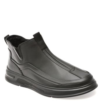 Ghete BITE THE BULLET negre, 9085, din piele naturala