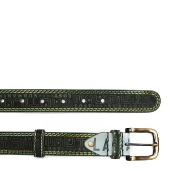 Curea LA GALERE kaki, 43716/40, din piele intoarsa