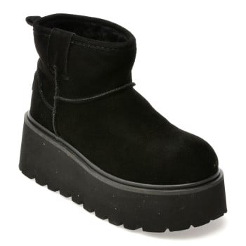 Ghete EPICA negre, 2063, din piele intoarsa