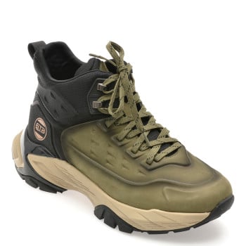 Ghete BITE THE BULLET kaki, LN15, din piele naturala