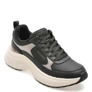 Pantofi sport SKECHERS negri, HAZEL 2, din piele ecologica