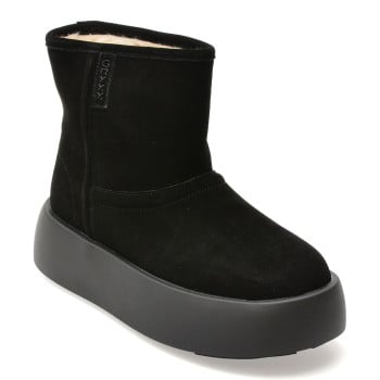 Ghete GRYXX negre, 624M125, din piele intoarsa