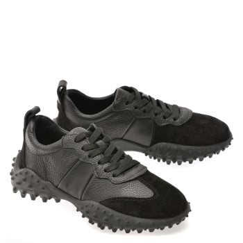 Pantofi sport EPICA negri, 589A406, din piele naturala