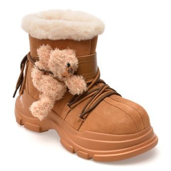 Ghete GRYXX maro, 2129, din piele intoarsa