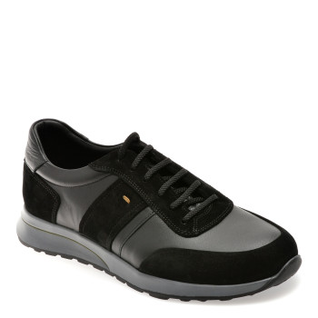 Pantofi sport OTTER negri, 6541, din piele naturala