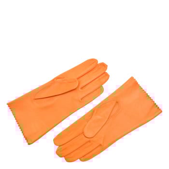 Manusi EPICA portocalii, D31, din piele naturala