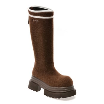 Cizme GRYXX maro, 6061, din material textil