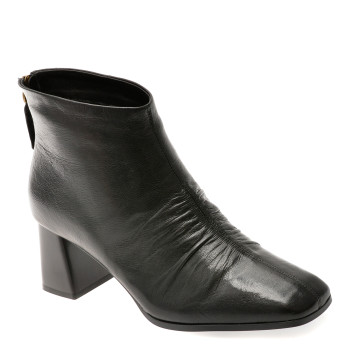 Botine EPICA negre, M77072, din piele naturala