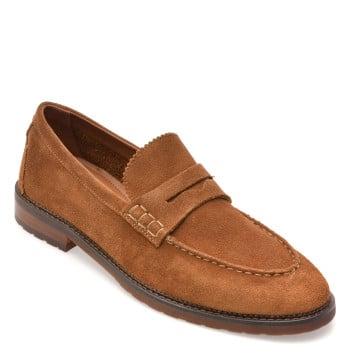 Mocasini eleganti ALDO maro, MELVILLE-IN 220, din piele intoarsa