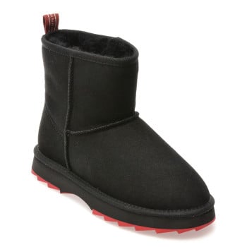 Ghete EMU negre, SHARKY MINI, din piele intoarsa