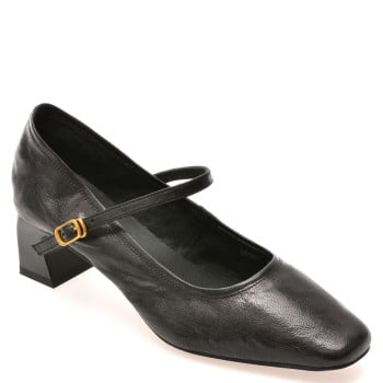 Pantofi EPICA negri, 8065, din piele naturala