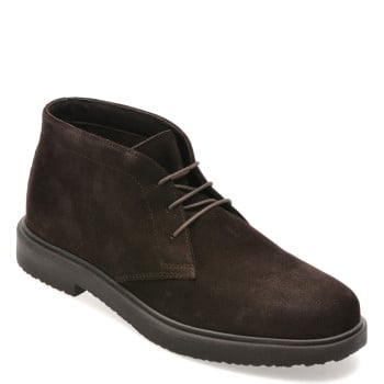 Ghete GEOX maro, U46H9A, din piele intoarsa
