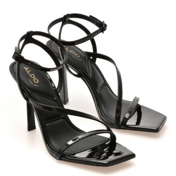 Sandale elegante ALDO negre, SCINTILLA 001, din piele ecologica lacuita