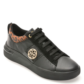 Pantofi sport GEOX negri, D55QFA, din piele naturala