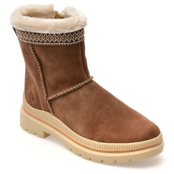 Ghete REMONTE maro, D0C83, din piele intoarsa