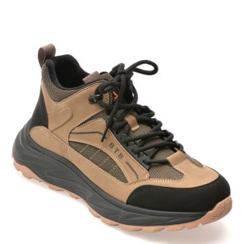 Ghete BITE THE BULLET gri, 58192, din  piele naturala