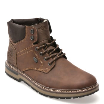 Ghete RIEKER maro, F3812, din piele naturala