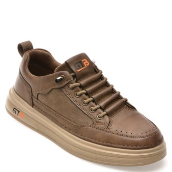 Pantofi sport BITE THE BULLET maro, JR006, din piele naturala