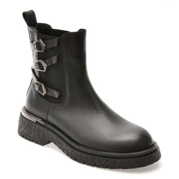 Ghete EPICA negre, 208301, din piele naturala