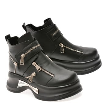 Ghete GRYXX negre, EB997, din piele naturala