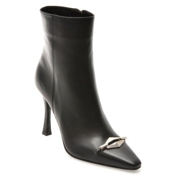 Botine elegante EPICA negre, 6672290, din piele naturala