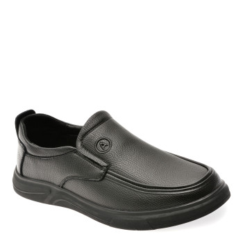 Mocasini BITE THE BULLET negri, T89635, din piele naturala