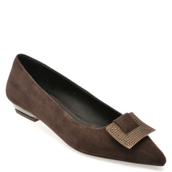 Pantofi eleganti EPICA maro, 612741, din piele intoarsa