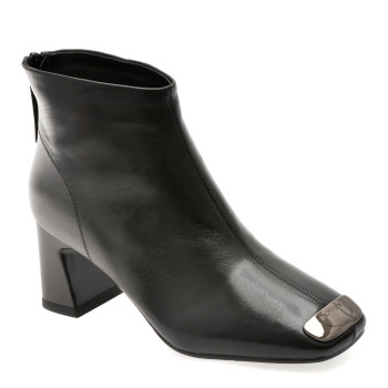 Botine EPICA negre, M32120, din piele naturala