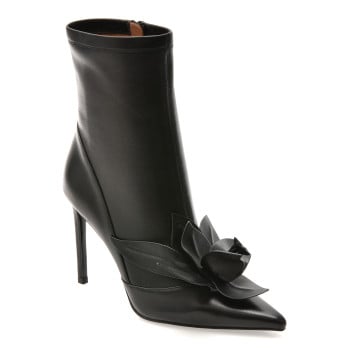 Botine elegante EPICA PREMIUM negre, 24122S, din piele naturala