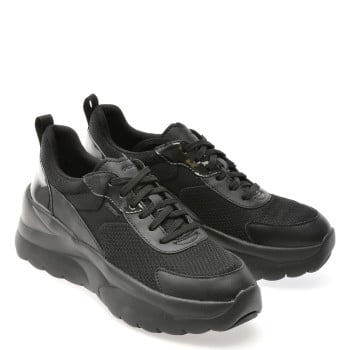 Pantofi sport GEOX negri, D551FD, din material textil