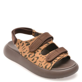 Sandale GRYXX maro, 5L120, din piele intoarsa