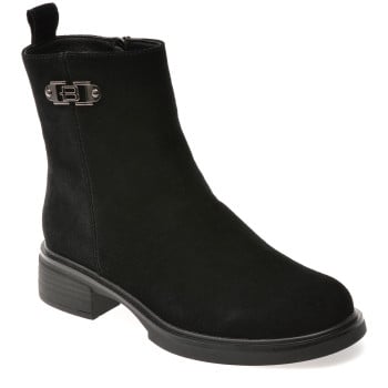 Ghete FLAVIA PASSINI negre, DX01331, din piele intoarsa