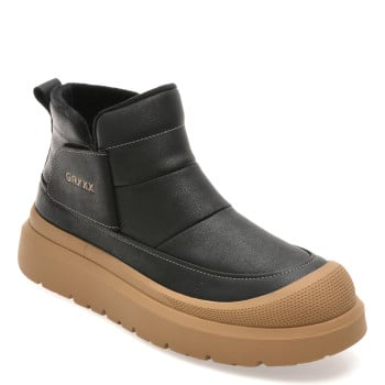 Ghete GRYXX negre, 80006, din piele naturala