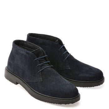 Ghete GEOX bleumarin, U46H9A, din piele intoarsa