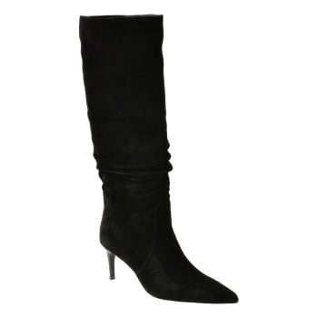 Cizme elegante EPICA negre, EB971, din piele intoarsa