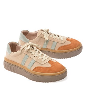 Pantofi sport GRYXX bej, BL5754, din piele intoarsa