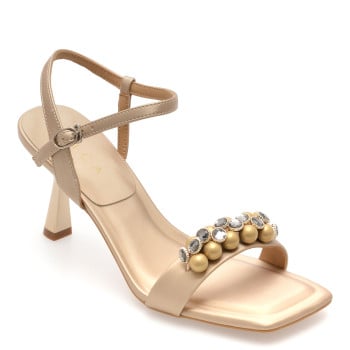 Sandale elegante EPICA aurii, 2372, din piele ecologica