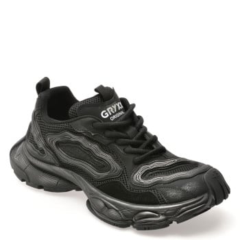 Pantofi sport GRYXX negri, 61030, din material textil