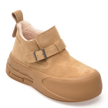 Ghete GRYXX gri, A6623, din piele intoarsa