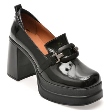 Pantofi EPICA negri, 19995, din piele naturala lacuita