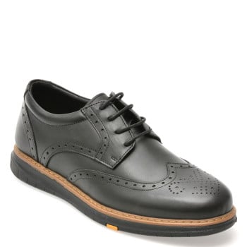 Pantofi eleganti OTTER negri, 1092, din piele naturala