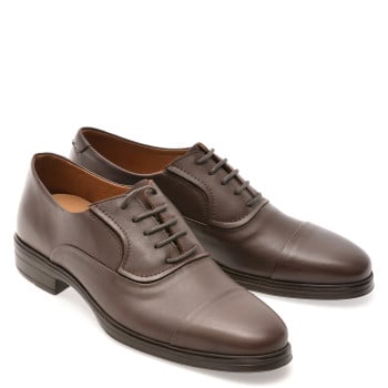 Pantofi eleganti OTTER maro, E301, din piele naturala
